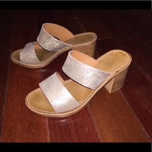 Seychelles Gold/Platinum Mule Sandals